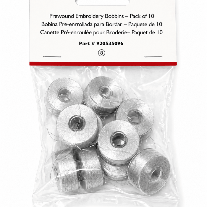 Husqvarna Viking pre-wound embroidery bobbins 10 pack