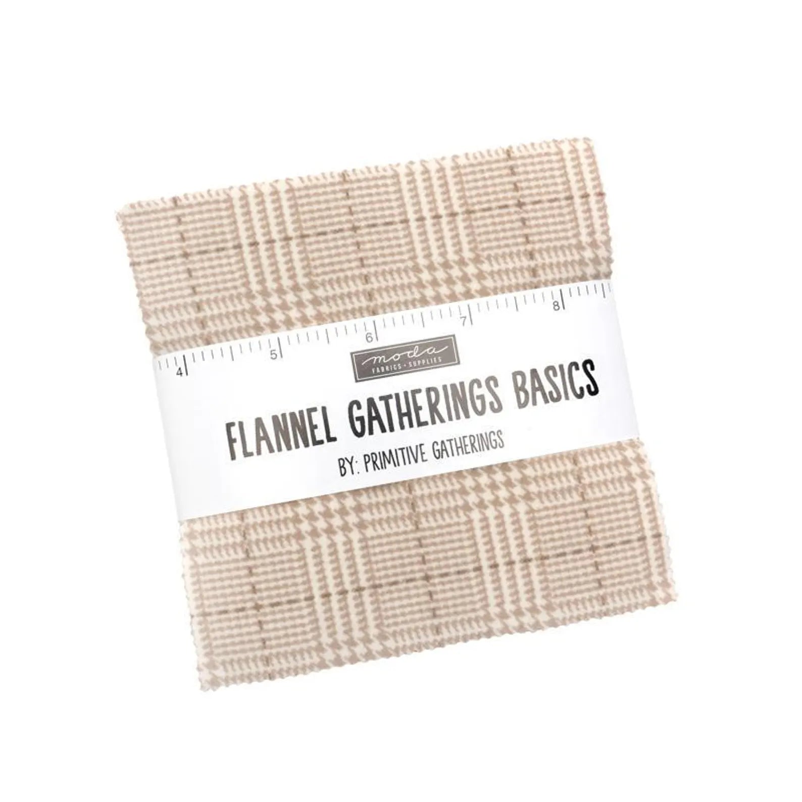 Flannel Gatherings Basics charm pack of 42 precut 5-inch cotton flannel squares at Thread Works