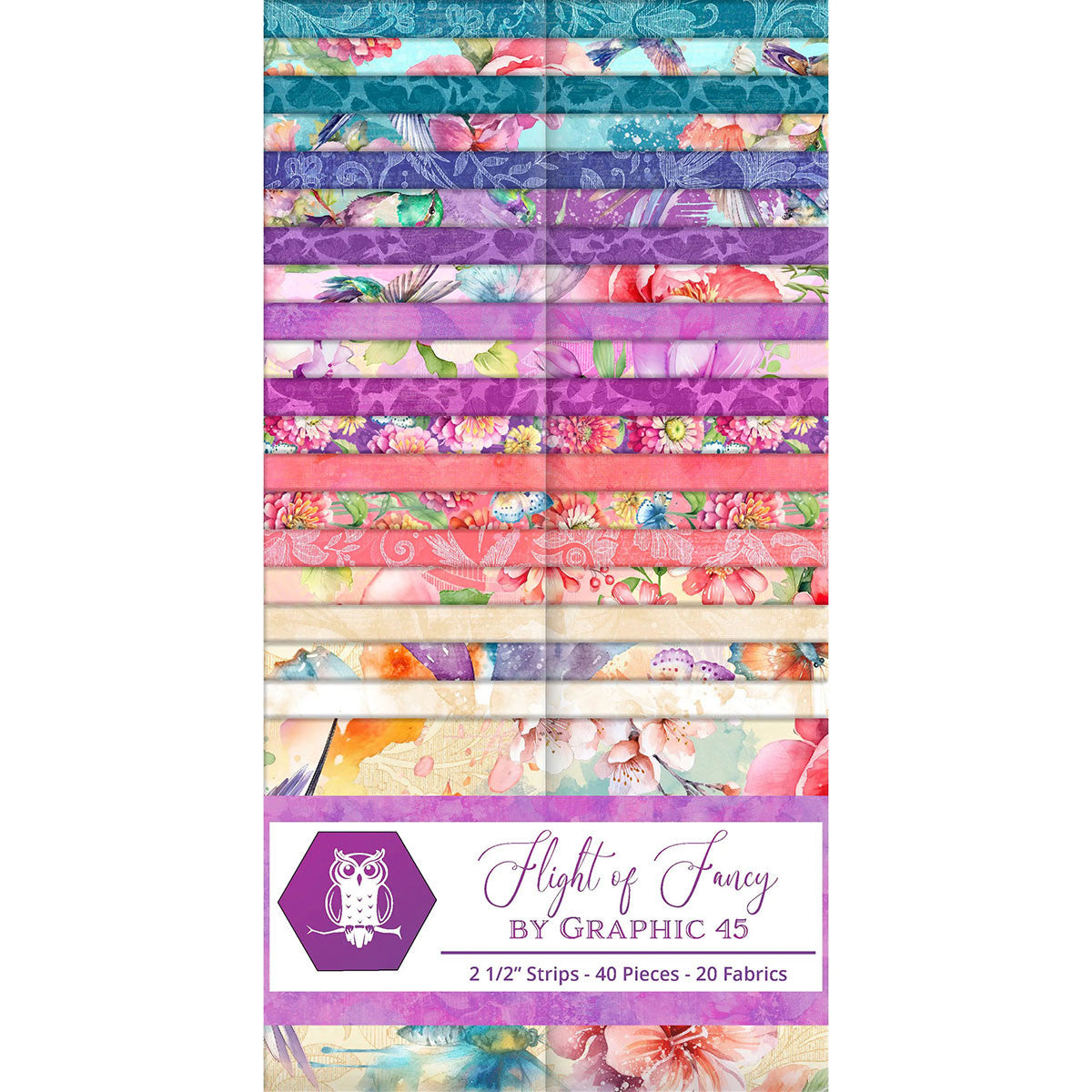 Precut quilting fabric strips for a beginner zipper bag project