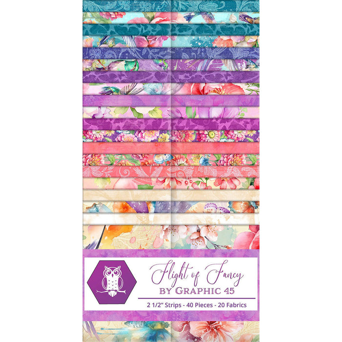 Precut quilting fabric strips for a beginner zipper bag project