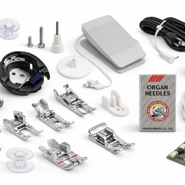 Sewing machine parts and maintenance tools