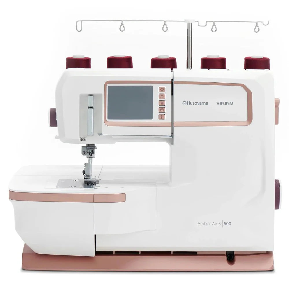 Husqvarna Viking Amber Air S 600 Coverlock machine - coverstitch vs serger comparison
