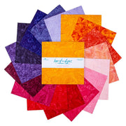 Riley Blake Expressions Batiks Hand-Dyes Sunset Sorbet 10" Stacker – 42-Piece Precut Quilt Fabric alternate Riley Blake Designs assortment view, manufacturer SKU 10-21003-42