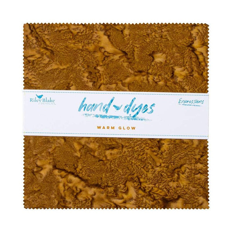 Riley Blake Expressions Batiks Hand-Dyes Warm Glow 10" Stacker – 42-Piece Precut Quilt Fabric official Riley Blake Designs product view, manufacturer SKU 10-21007-42
