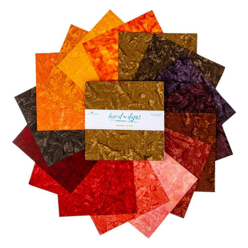 Riley Blake Expressions Batiks Hand-Dyes Warm Glow 10" Stacker – 42-Piece Precut Quilt Fabric alternate Riley Blake Designs assortment view, manufacturer SKU 10-21007-42