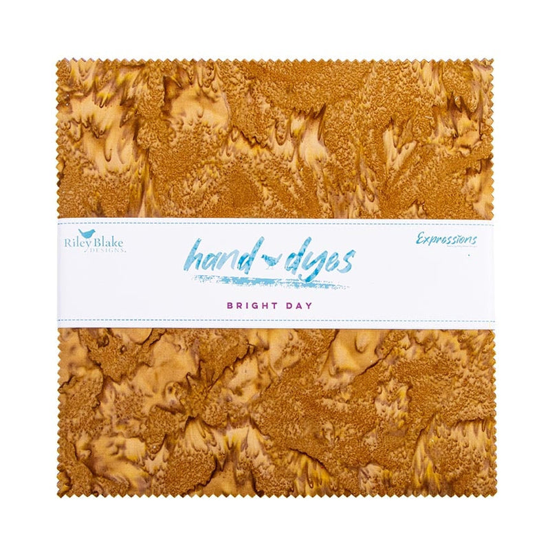 Riley Blake Expressions Batiks Hand-Dyes Bright Day 10" Stacker – 42-Piece Precut Quilt Fabric official Riley Blake Designs product view, manufacturer SKU 10-21011-42