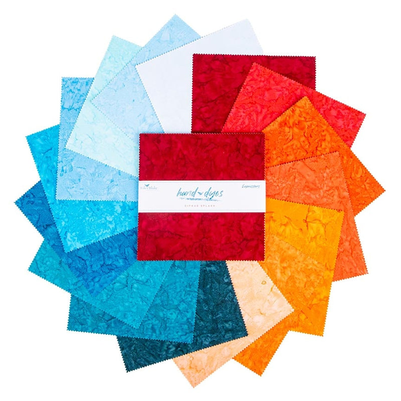 Riley Blake Expressions Batiks Hand-Dyes Citrus Splash 10" Stacker – 42-Piece Precut Quilt Fabric alternate Riley Blake Designs assortment view, manufacturer SKU 10-21012-42