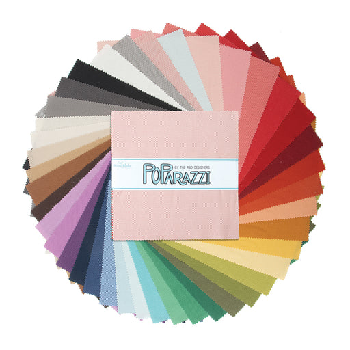 POParazzi 10" Stacker / layer-cake-size squares by Riley Blake Designs showing 42 precut 10" x 10" fabric squares for quilting and sewing