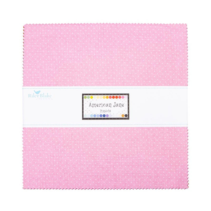 Riley Blake American Jane Pindots 10" Stacker – 42-Piece Precut Quilt Fabric by Sandy Klop official Riley Blake Designs product view, manufacturer SKU 10-840-42