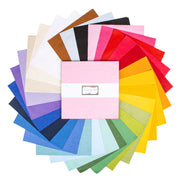 American Jane Pindots 10" Stacker / layer-cake-size squares by Riley Blake Designs showing 42 precut 10" x 10" fabric squares for quilting and sewing