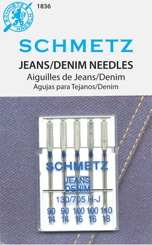 Schmetz Denim / Jeans Needle Assorted Sizes 5pk - 1836