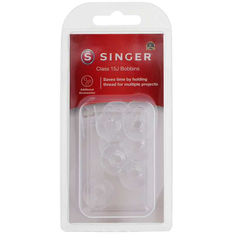 Singer Class 15J Bobbins (10 Pack) 085128 – Clear Plastic Bobbins for Singer, Juki, Pfaff & Viking Machines
