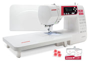 Janome 3160QOV special edition computerized sewing and quilting machine front view highlighting the control console