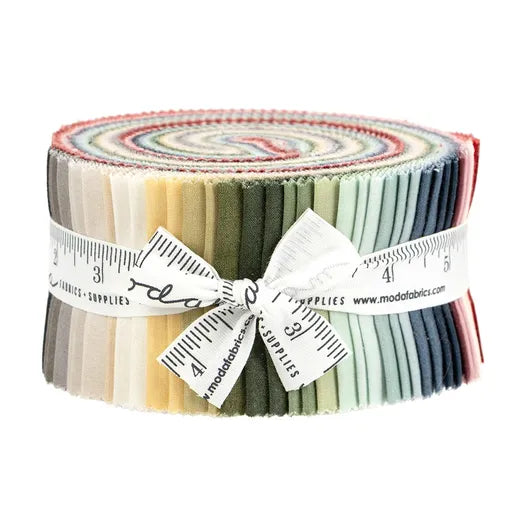 3 Sisters Solids Jelly Roll® 44019JR | Moda Fabrics | 40 Precut 2.5" Cotton Quilt Strips