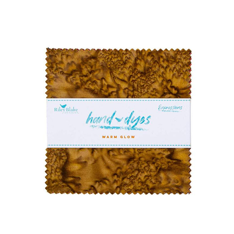 Riley Blake Expressions Batiks Hand-Dyes Warm Glow 5" Stacker – 42-Piece Precut Quilt Fabric official Riley Blake Designs product view, manufacturer SKU 5-21007-42