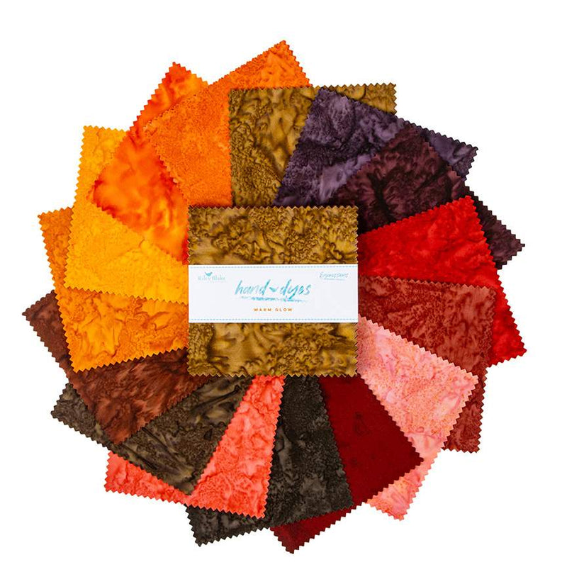 Riley Blake Expressions Batiks Hand-Dyes Warm Glow 5" Stacker – 42-Piece Precut Quilt Fabric alternate Riley Blake Designs assortment view, manufacturer SKU 5-21007-42