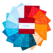 Riley Blake Expressions Batiks Hand-Dyes Citrus Splash 5" Stacker – 42-Piece Precut Quilt Fabric alternate Riley Blake Designs assortment view, manufacturer SKU 5-21012-42