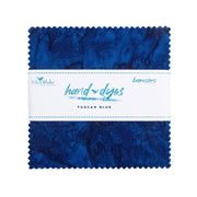 Riley Blake Expressions Batiks Hand-Dyes Tuscan Blue 5" Stacker – 42-Piece Precut Quilt Fabric official Riley Blake Designs product view, manufacturer SKU 5-21013-42