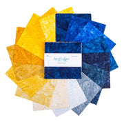 Riley Blake Expressions Batiks Hand-Dyes Tuscan Blue 5" Stacker – 42-Piece Precut Quilt Fabric alternate Riley Blake Designs assortment view, manufacturer SKU 5-21013-42