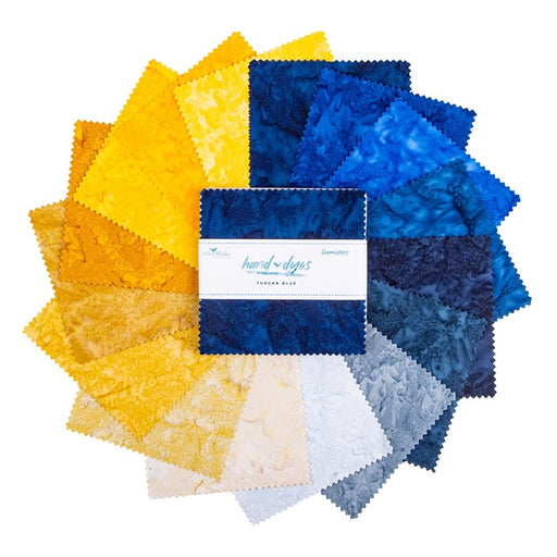 Riley Blake Expressions Batiks Hand-Dyes Tuscan Blue 5" Stacker – 42-Piece Precut Quilt Fabric alternate Riley Blake Designs assortment view, manufacturer SKU 5-21013-42