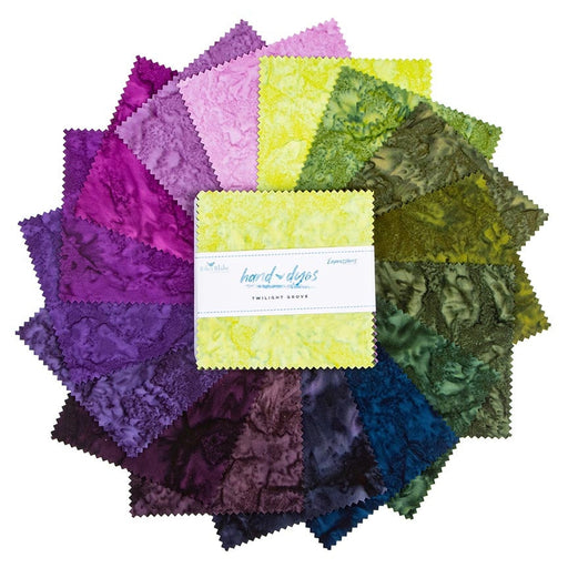 Riley Blake Expressions Batiks Hand-Dyes Twilight Grove 5" Stacker – 42-Piece Precut Quilt Fabric alternate Riley Blake Designs assortment view, manufacturer SKU 5-21015-42