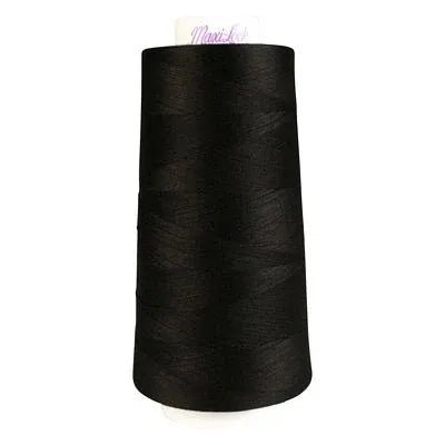 Maxi - Lock Serger Thread - Black - 3000 Yard Cone | Overlock Thread | 51 - 32002