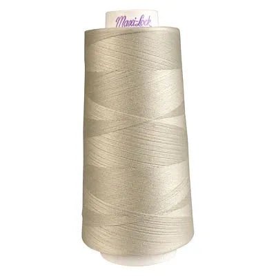 Maxi - Lock Serger Thread - Pearl - 3000 Yard Cone | Overlock Thread | 51 - 32601