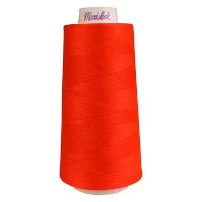 Maxi - Lock Serger Thread - Neon Orange - 3000 Yard Cone | Overlock Thread | 51 - 43263