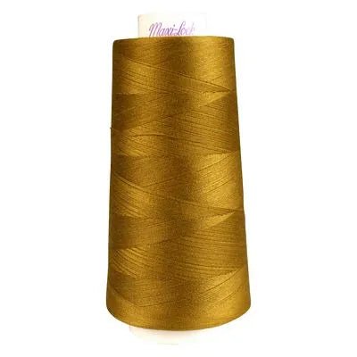 Maxi - Lock Serger Thread - Brass - 3000 Yard Cone | Overlock Thread | 51 - 44845
