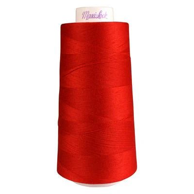 Maxi - Lock Serger Thread - Poppy Red - 3000 Yard Cone | Overlock Thread | 51 - 45136