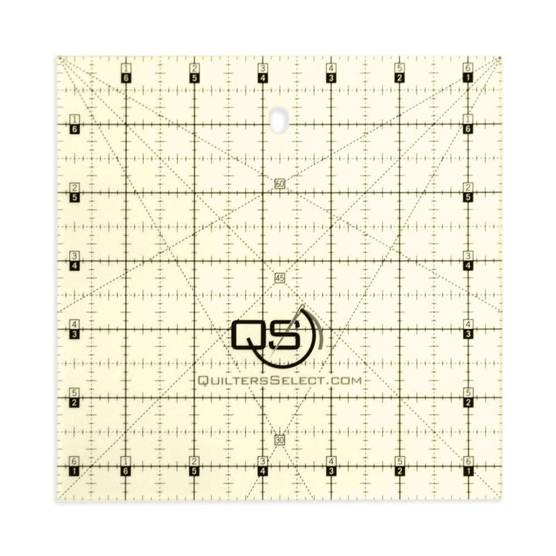 Quilters Select 6.5" x 6.5" Non - Slip Quilting Ruler – Precision Square Ruler for Quilt Blocks