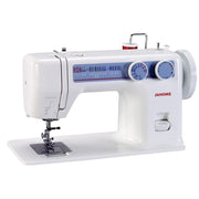 Janome 712T non-electric treadle sewing machine front view showcasing the oversized handwheel and flatbed design.