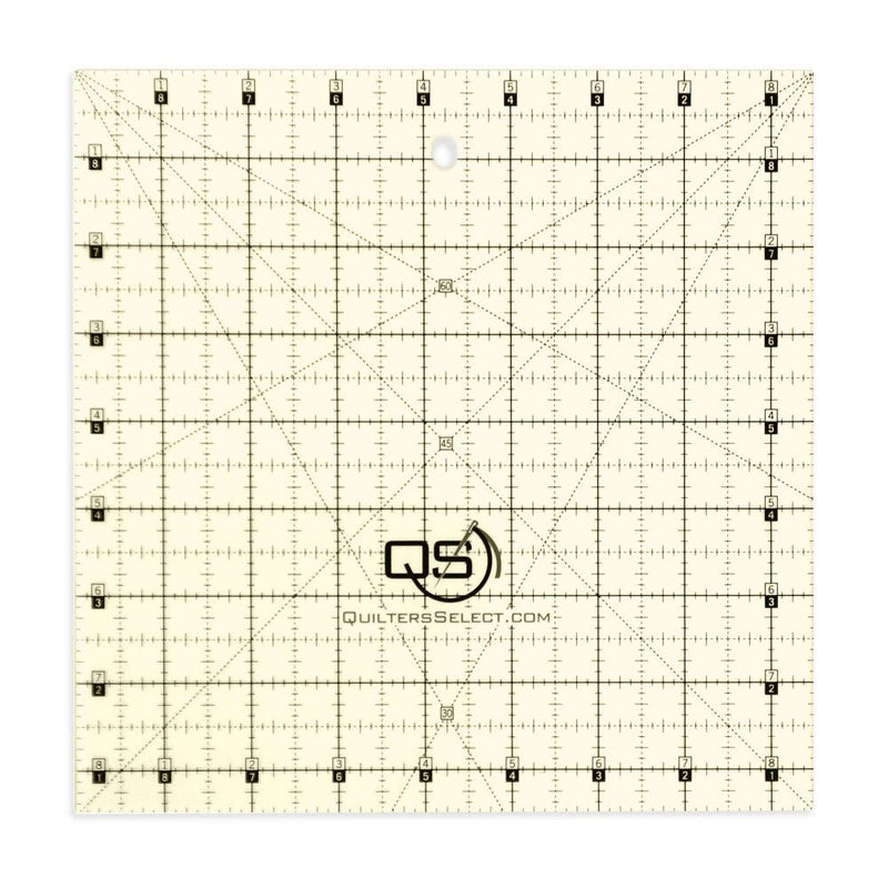 Quilters Select 8.5" x 8.5" Quilting Ruler – QS - RUL8.5 Precision Square Ruler