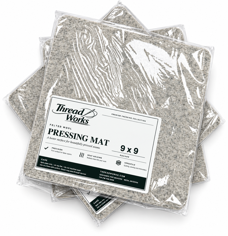 ThreadWorks Wool Pressing Mat – 9 × 9 in.