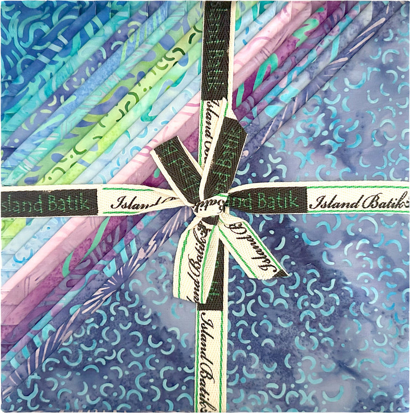 Island Batik Aurora Batiks 10" Squares – 42 Piece Precut Fabric Stack