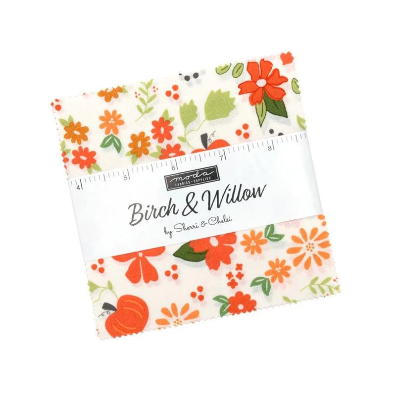 Birch and Willow Charm Pack by Sherri & Chelsi for Moda, 42 precut 5-inch squares, 37720PP