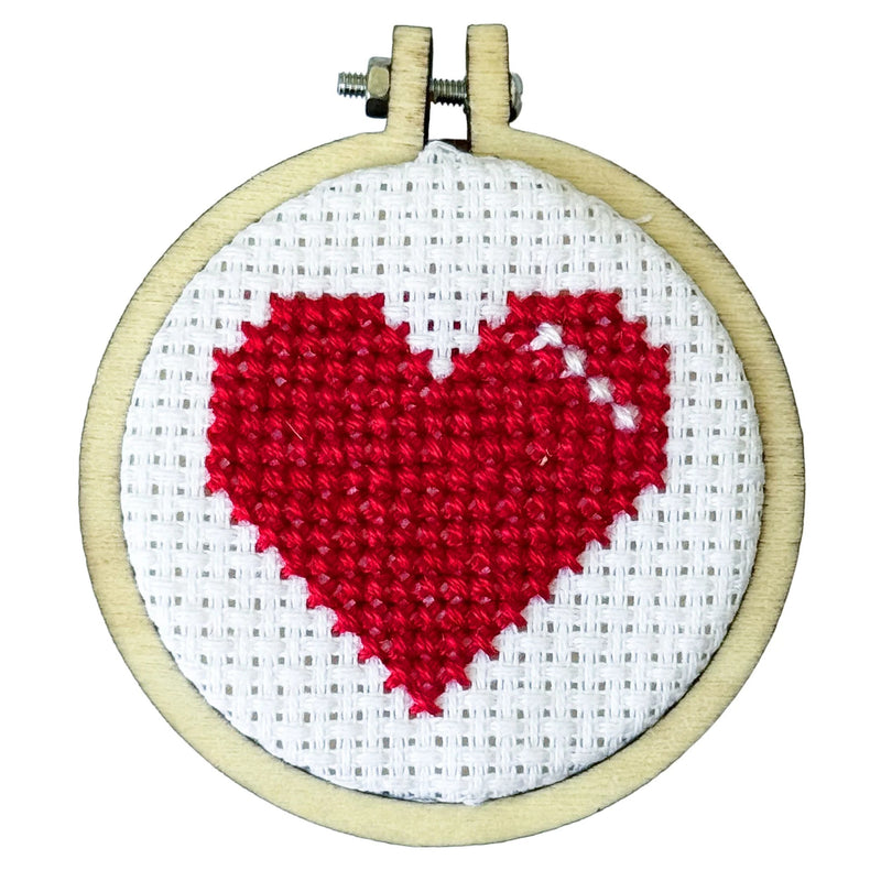 The Crafty Kit Company I Love You Mini Matchbox Cross Stitch Kit