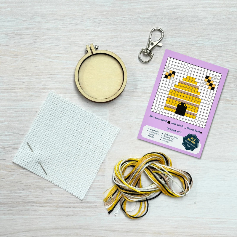 The Crafty Kit Company Sweeter than Honey Mini Matchbox Cross Stitch Kit