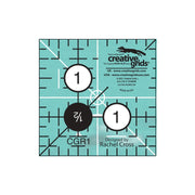 Creative Grids CGR1 one and a half inch square quilt ruler showing non slip grip texture.