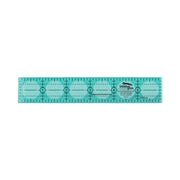 Creative Grids CGR106 one by six inch rectangle acrylic quilt ruler showing black and white lines.