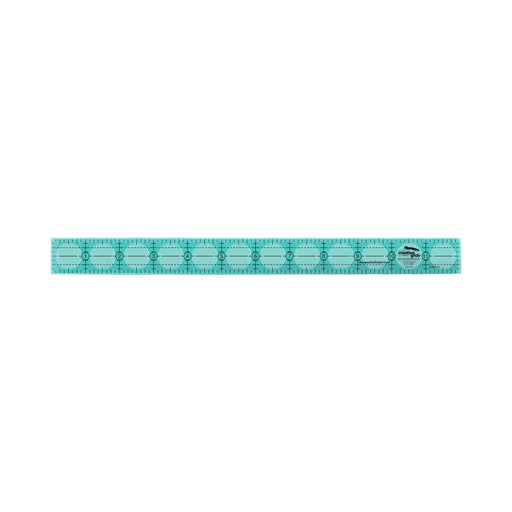Creative Grids CGR112 one by twelve inch long rectangle acrylic quilt ruler showing black and white grid markers.