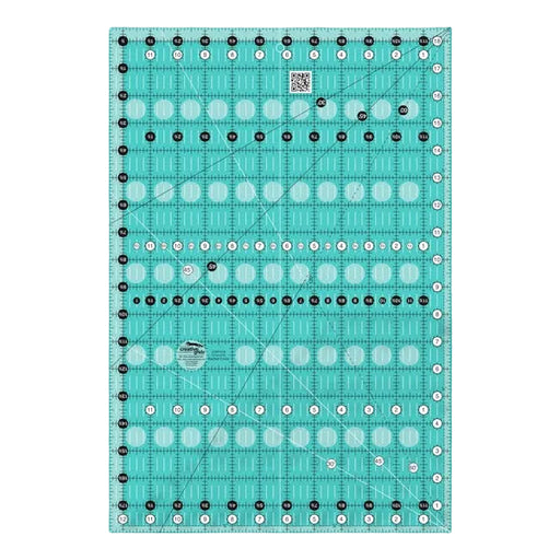 Creative Grids CGR1218 twelve and a half by eighteen and a half inch large rectangle quilt ruler.