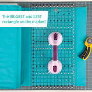 Creative Grids CGR1224 twelve and a half by twenty four and a half inch large rectangle quilt ruler.