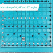 Creative Grids CGR1224 twelve and a half by twenty four and a half inch large rectangle quilt ruler.