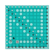 Creative Grids CGR12LEFT twelve and a half inch left handed square quilt ruler displaying right to left numbers.