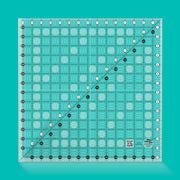Creative Grids CGR15 fifteen and a half inch extra large square quilt ruler with non slip grip ring markings.