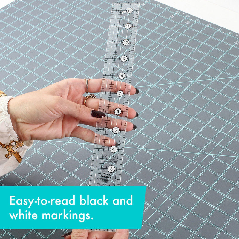 Creative Grids CGR15125 one and a half by twelve and a half inch narrow rectangle quilt ruler.
