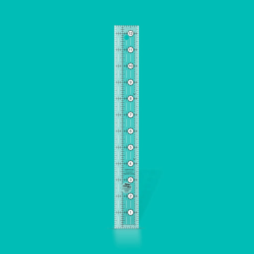 Creative Grids CGR15125 one and a half by twelve and a half inch narrow rectangle quilt ruler.