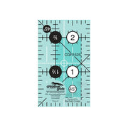 Creative Grids CGR1525 one and a half by two and a half inch mini rectangle quilt ruler.