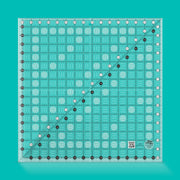Creative Grids CGR16 sixteen and a half inch extra large square quilt ruler showing non slip grip ring markings.